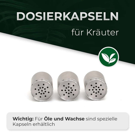 Hizen 3er Set Kapseln aus Edelstahl – Kräuter