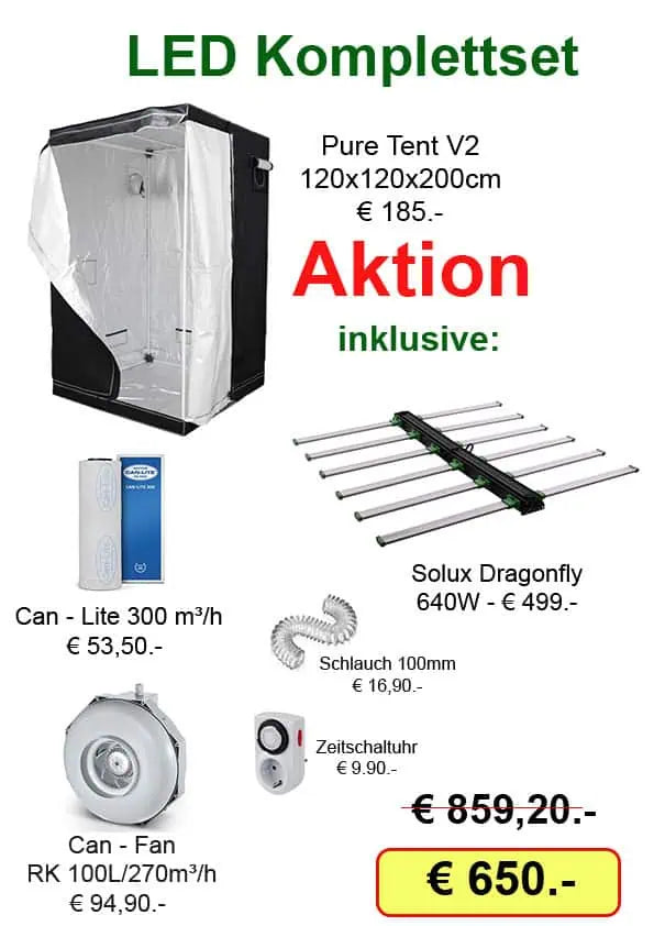 LED Komplettset 120x120x200cm