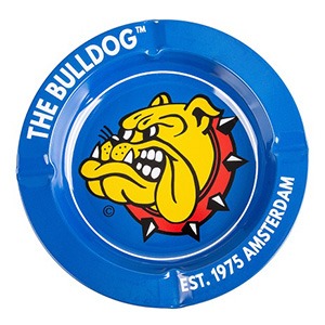 Bulldog Aschenbecher Metall blau