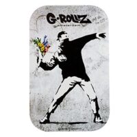 Magnetabdeckung für medium Rolling Tray Banksy's Graffiti "Flower Thrower"